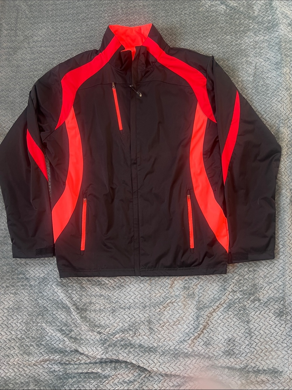 Antigua Black Jacket with Bright Red Accents